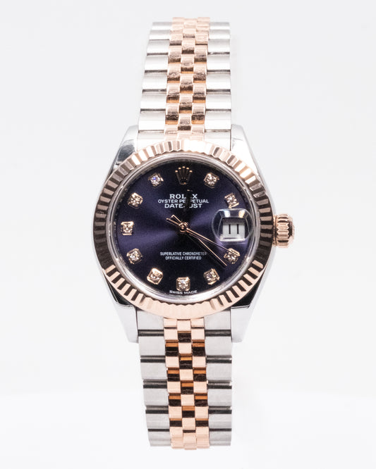 Datejust 28 "Aubergine" Everose